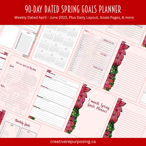 90 Day Spring Goals Planner promo image 600