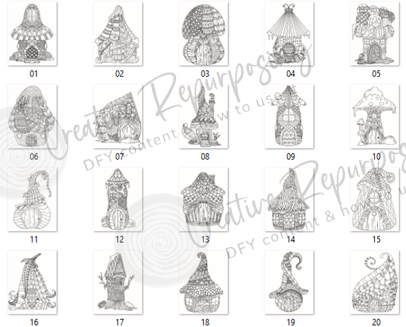 20 zenstyle winter fairy house coloring pages preview wm copy